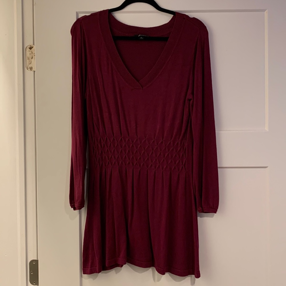 Long maroon sweater size L